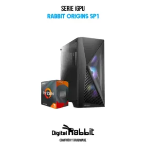 COMPUTADORA RABBIT ORIGINS SP1 / AMD RYZEN 3 5300G / 16GB RAM / 512GB SSD / PSU 550W 80+ BRONZE