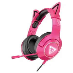 AUDIFONOS GAMER OCELOT OGH03 / DIADEMA / OVER-EAR / USB / 3.5MM / ROSA CON NEGRO / MICRÓFONO / MULTIPLATAFORMA