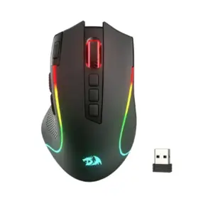 MOUSE REDRAGON PREDATOR PRO M612 BLACK / GAMER / RGB / 500-8000 DPI / 7 BOTONES PROGRAMABLES / 2.4 GHZ + BLUETOOTH