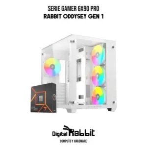 COMPUTADORA RABBIT ODDISEY GEN 1 / AMD RYZEN 7 7700X / RX 7800 XT 16 GB / 32 GB RAM / 1 TB SSD / PSU 750W 80+ GOLD