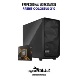 COMPUTADORA RABBIT COLOSSUS-G10 / AMD RYZEN 9 9900X / RX 7900 XTX 24 GB / 64 GB RAM / 4 TB SSD / PSU 1000W 80+ GOLD