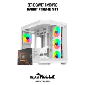 COMPUTADORA RABBIT XTREME GT1 / AMD RYZEN 7 7700X / RTX 4070 12 GB / 32 GB RAM / 1 TB SSD / PSU 850W 80+ GOLD