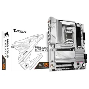 TARJETA MADRE GIGABYTE B650 A ELITE AX ICE / SOCKET AM5 / DDR5 / WIFI6 / BT / ATX / GAMING
