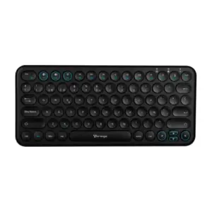 TECLADO VORAGO SLIM RECARGABLE TIPO C / 2 BT+WIRELESS NEGRO KBW-400