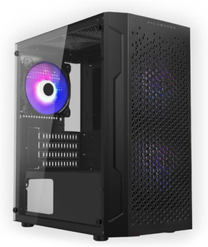 GABINETE GAMER BALAM RUSH ARTIC GI725 / MINI TORRE / MICRO ATX / MINI ITX / VENTILADOR RGB / PANEL CRISTAL TEMPLADO / METAL / NEGRO / BR-936118