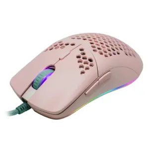 MOUSE GAME FACTOR PIXART 3389 16 KDPI 7 BOTONES RGB ROSA MOG601-PK