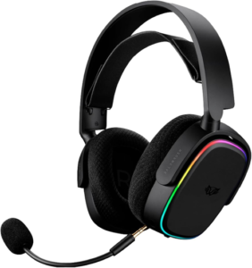 AUDIFONOS / BALAM RUSH / DIADEMA GAMER / AEON HS999 / INALAMBRICO / MICROFONO FLEXIBLE / USB RGB / NEGRO / BR-936934