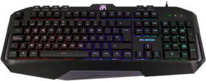 TECLADO GAMER / BALAM RUSH / GUNFIRE KG330 / MEMBRANA 100% / USB / ILUMINACION LED / ESPAÑOL / NEGRO / BR-929639